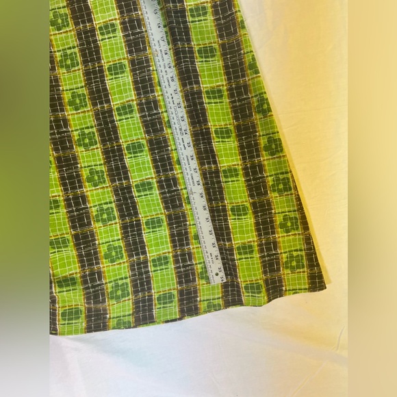 Handmade Maxi Green And Brown Flower Skirt Y2K Style, Size Small - Picture 4 of 5